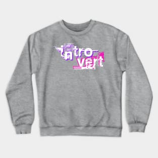 Introvert Text Only Letters in Colors Unique Design for Women and Men Crewneck Sweatshirt